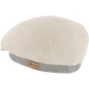 Casquette formée slim bicolore en lin