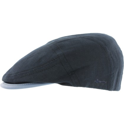 Casquette plate unie en lin