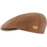 Casquette 6 côtes slim cuir vintage