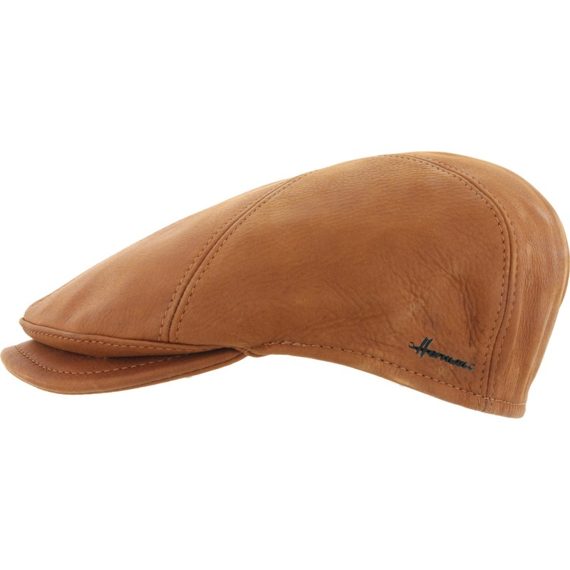 Casquette 6 côtes en cuir