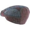 Casquette plate patchwork et chinée