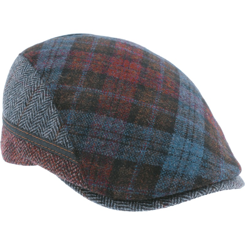 Flat cap with two-tone fabrics