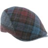 Flat cap with two-tone fabrics
