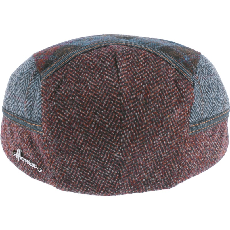Casquette plate patchwork et chinée
