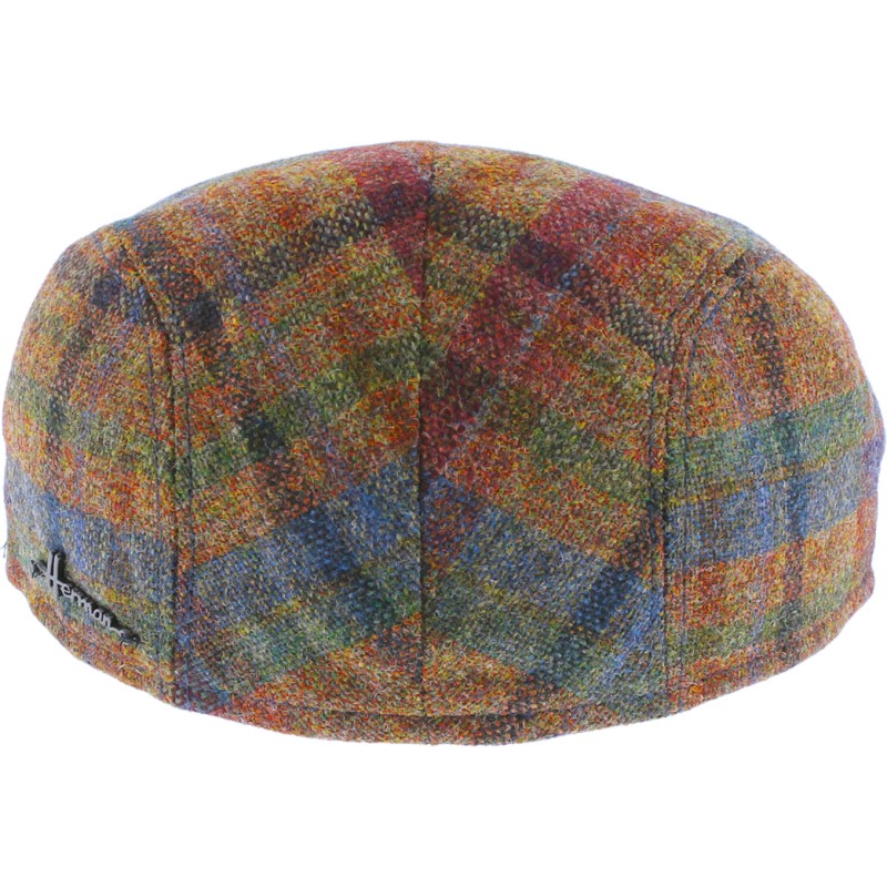 Casquette plate à carreaux en laine Casquette plate à carreaux en laine