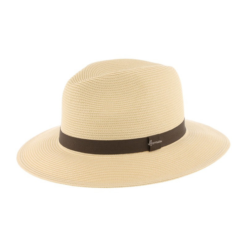 Chapeau grand bord en paille polypropylène cousue imper