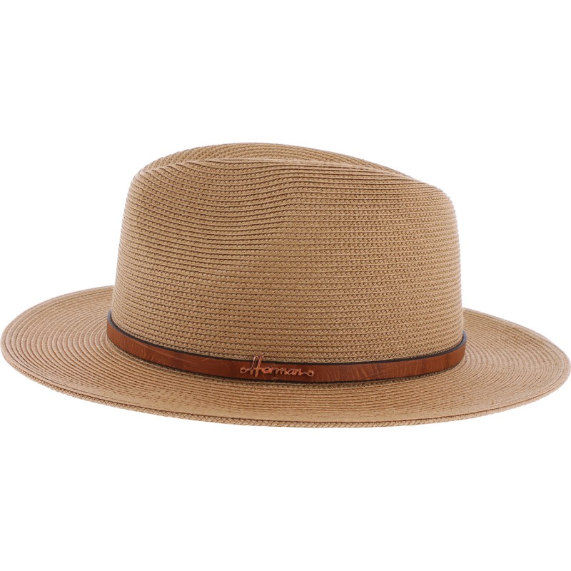 Chapeau grand bord en paille polypropylène cousue imperméable
