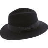 Chapeau grand bord, bord coupé cousu, en feutre de laine