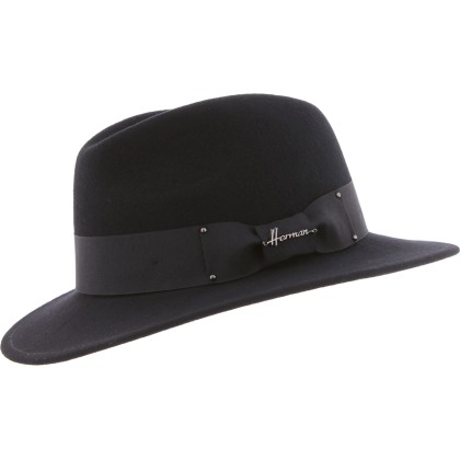 CHAPEAU GRAND  BORD COUPE COUSU EN FEUTRE DE LAINE