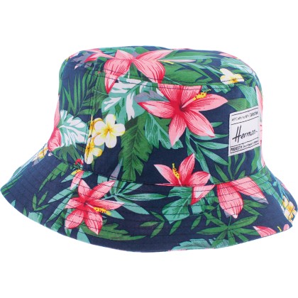 bob herman motif tropical et hibiscus vert rose bleu