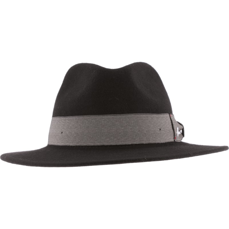 Chapeau grand bord en feutre uni avec ruban en tissus + noeud Chapeau grand bord en feutre uni avec ruban en tissus + noeud