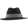 Chapeau grand bord en feutre uni avec ruban en tissus + noeud