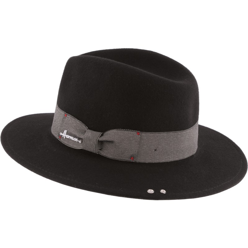 Chapeau grand bord en feutre uni avec ruban en tissus + noeud Chapeau grand bord en feutre uni avec ruban en tissus + noeud
