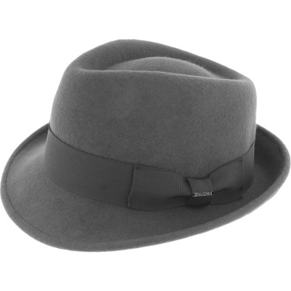 Chapeau feutre petit bord + gros grain ton sur ton