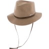 Chapeau feutre 90gr petit bord uni avec fine ceinture et jugulaire imi