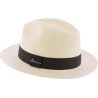 Chapeau "Panama" grand bord uni avec son gros grain noi