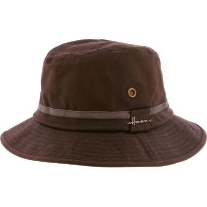 Chapeau en coton imperméable uni avec oeillets métalliq