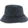 Plain quilted bucket hat
