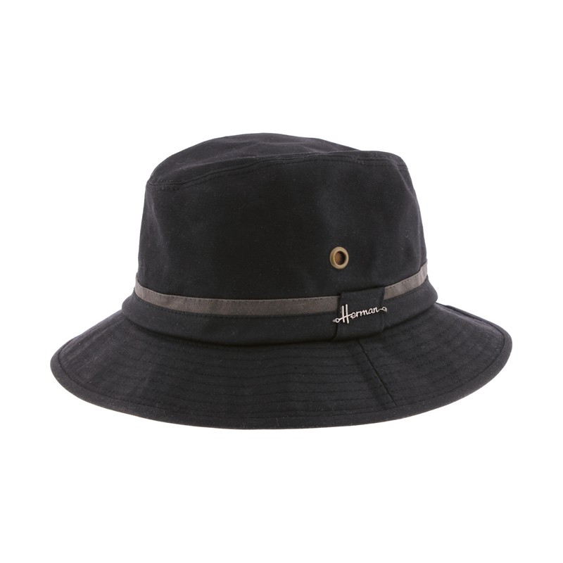 Chapeau en coton imperméable uni avec oeillets métallique