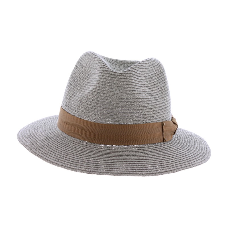 Chapeau grand bord uni en paille papier cousue Chapeau grand bord uni en paille papier cousue