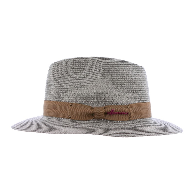 Chapeau grand bord uni en paille papier cousue Chapeau grand bord uni en paille papier cousue
