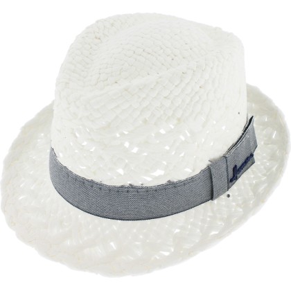 Chapeau petit bord en paille papier