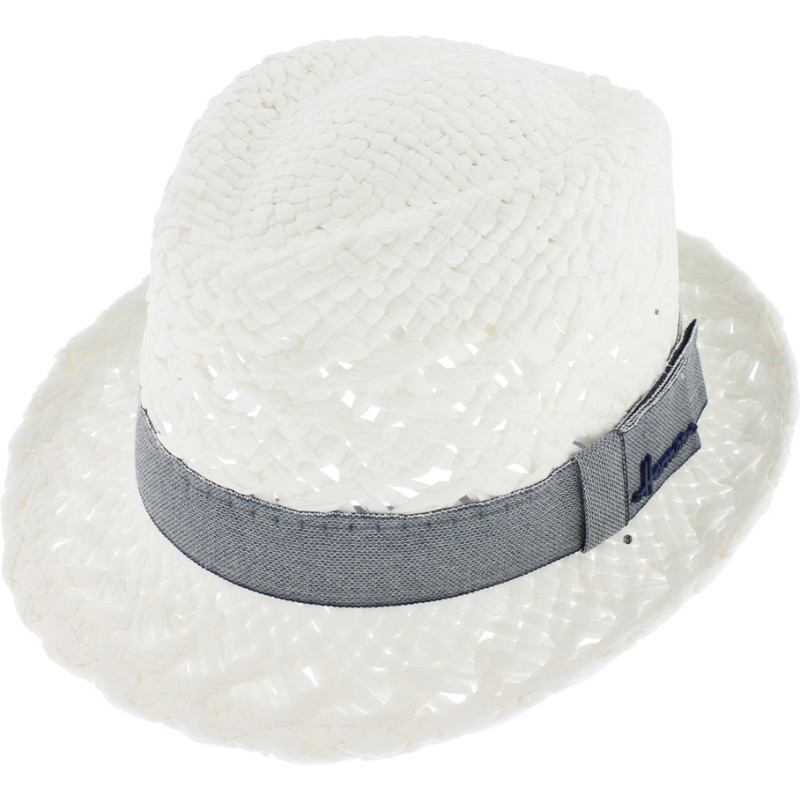 Chapeau petit bord en paille papier