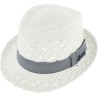 Chapeau petit bord en paille papier
