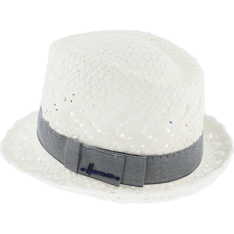 Chapeau petit bord en paille papier