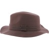Chapeau formé en coton huilé imperméable uni