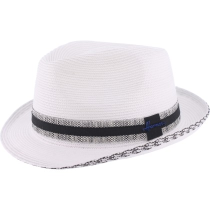 Chapeau petit bord bicolore
