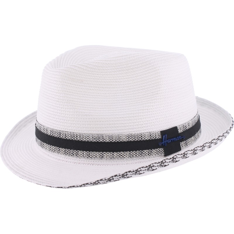 Chapeau petit bord bicolore