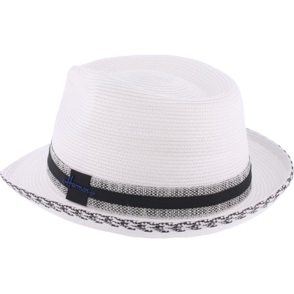 Chapeau petit bord bicolore