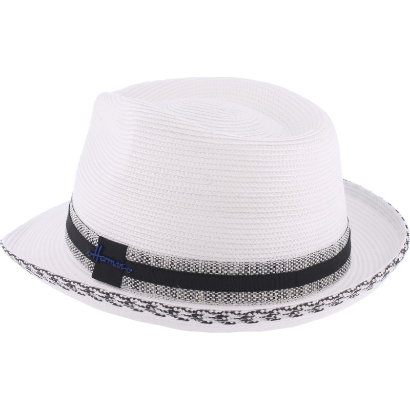 Chapeau petit bord bicolore