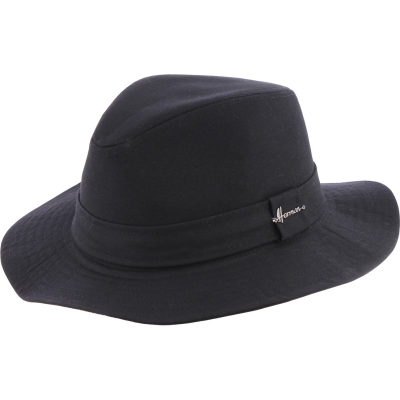 Chapeau formé en coton huilé imperméable uni