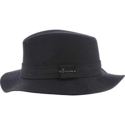 Chapeau formé en coton huilé imperméable uni