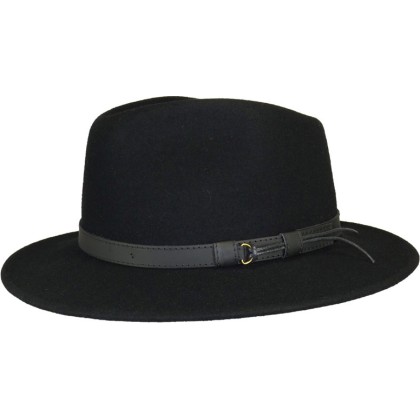 Chapeau feutre uni + ceinture