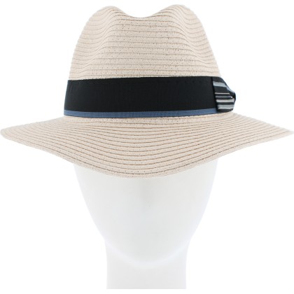 Chapeau grand bord en paille papier cousue