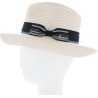 Chapeau grand bord en paille papier cousue