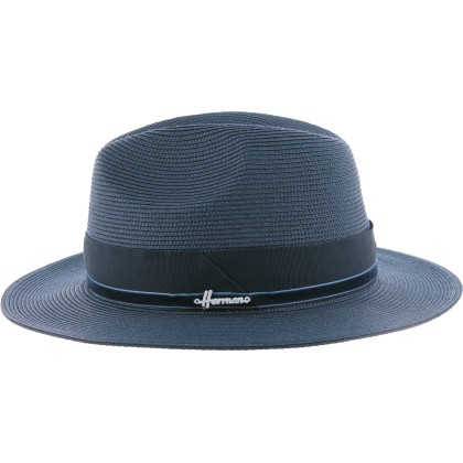 Chapeau grand bord uni en paille polypropylène cousue, résistant à la