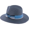 Chapeau grand bord en paille papier cousue