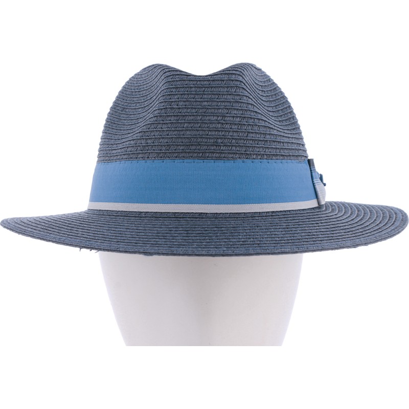Chapeau grand bord en paille papier cousue