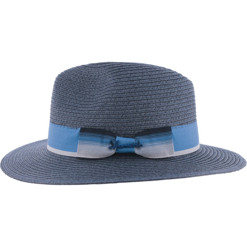 Chapeau grand bord en paille papier cousue