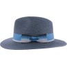 Chapeau grand bord en paille papier cousue