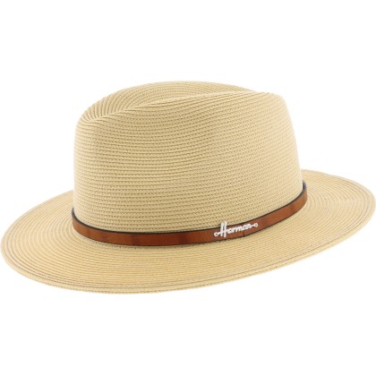 Chapeau grand bord en paille polypropylène cousue,imp