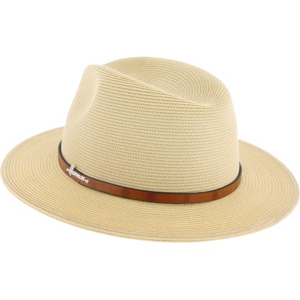 Chapeau grand bord en paille polypropylène cousue,imp