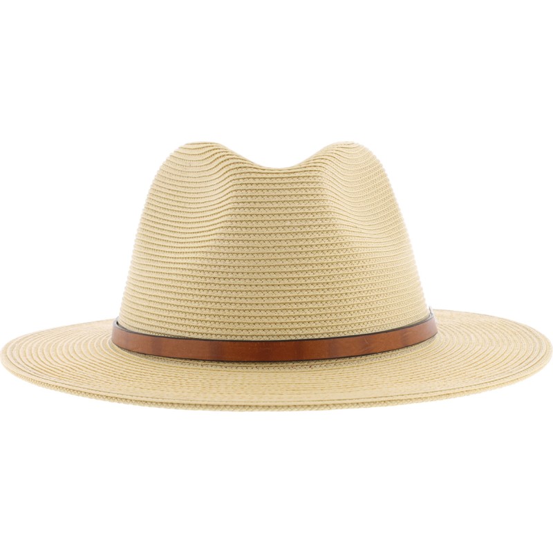Chapeau grand bord en paille polypropylène cousue,imp