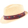 Chapeau petit bord en raphia