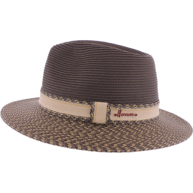 Chapeau grand bord bicolore