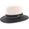 bicolour paper braid large brim hat